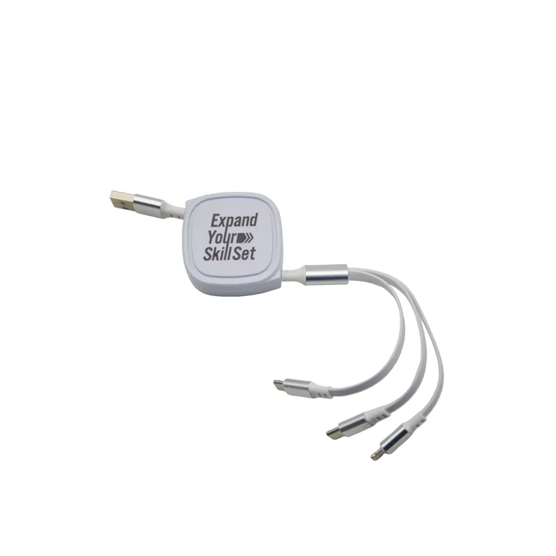 Retractable USB 3 in 1 Cable