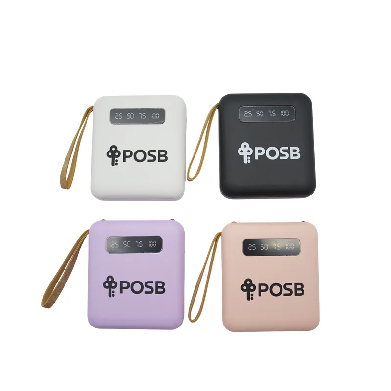 Mini Powerbank with 4 Built in Cable