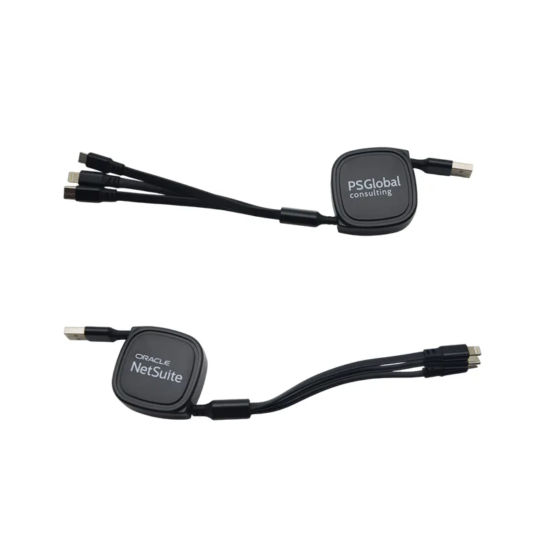 Retractable USB 3 in 1 Cable