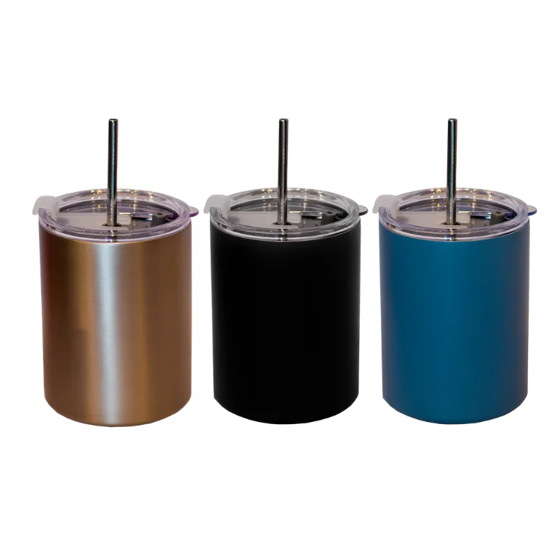 Stainless Steel Tumbler Mug with Straw