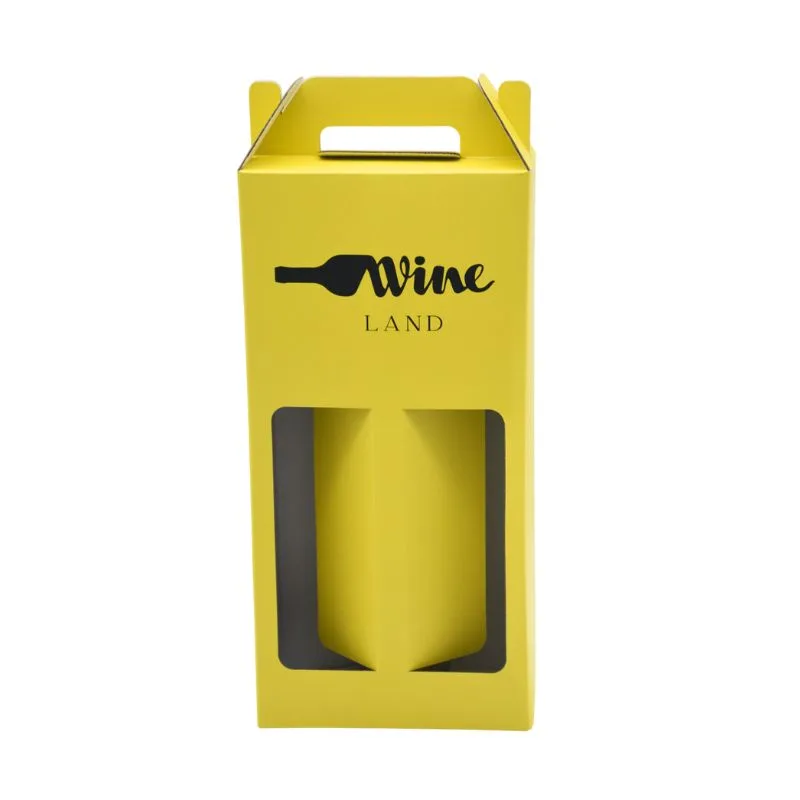 Wine Bottle Box with Handle